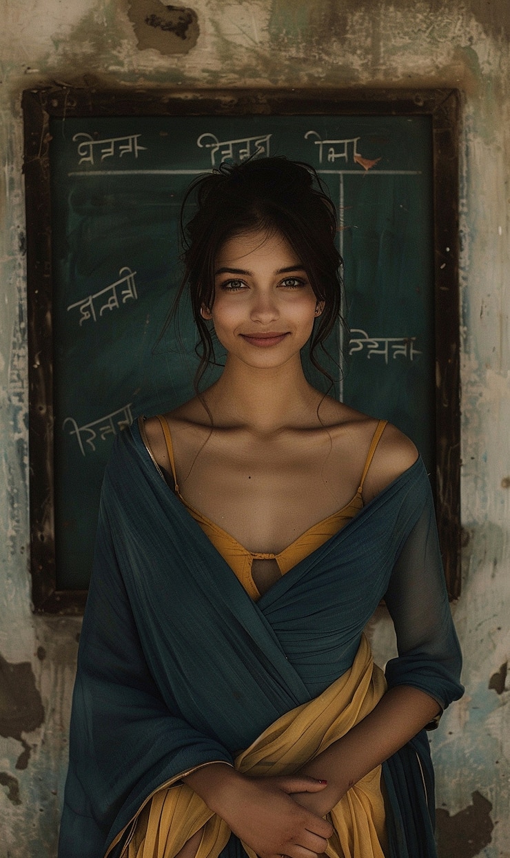 Foto gratuito l'insegnante sorridente in classe