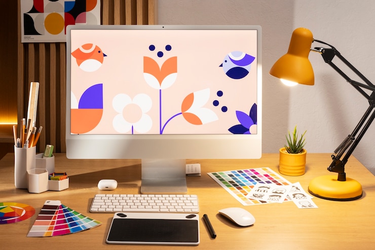 Foto gratuito la natura morta del giorno della progettazione grafica