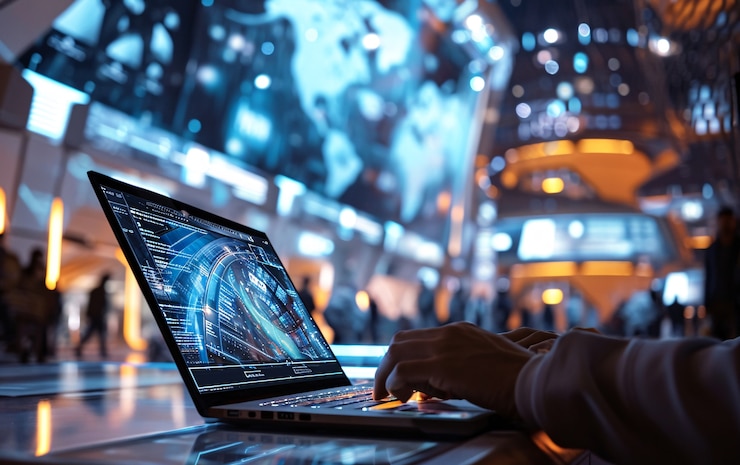 Foto gratuito la prospettiva futuristica dello stile di vita dei nomadi digitali.