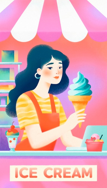 La ragazza del gelato.