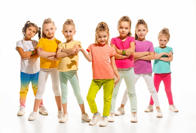 La scuola di ballo per bambini, balletto, hiphop, street, ballerini funky e moderni