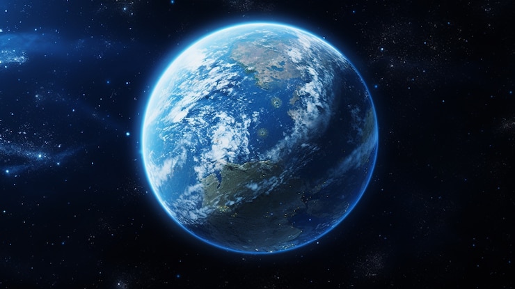 Foto gratuito la terra raffigurata in stile anime
