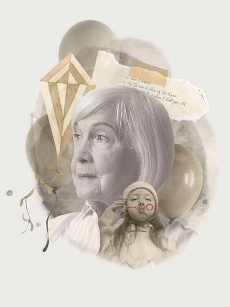 La vecchia e la sua versione giovane