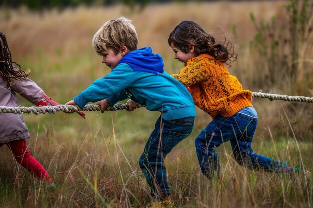 La visione dei bambini che praticano attività di salute e benessere