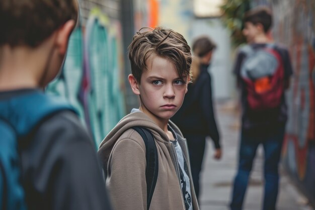 La visione del bambino che soffre di bullismo a scuola