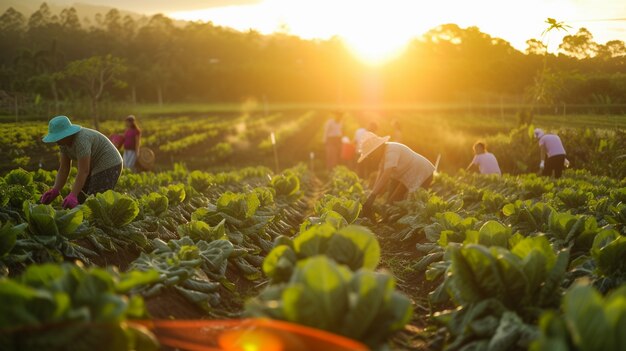 La visione di una donna che lavora nel settore agricolo per celebrare la giornata del lavoro per le donne.