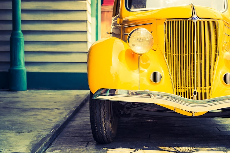 Foto gratuito lampada anteriore di auto d'epoca