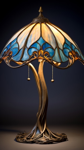 Lampada ornata in stile art nouveau