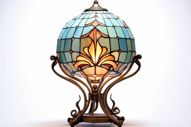 Lampada ornata in stile art nouveau