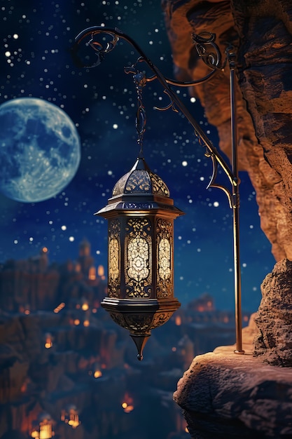 Lanterna in stile fantasy per la celebrazione islamica del Ramadan