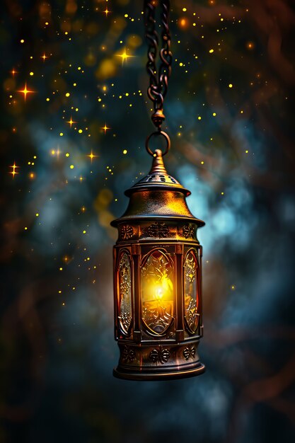 Lanterna islamica per la celebrazione del Ramadan in stile fantasy