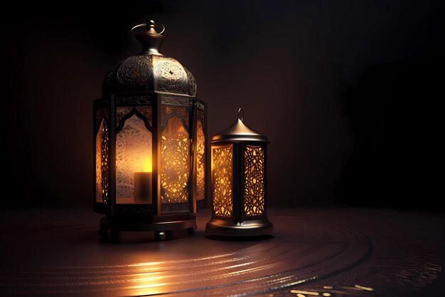 Lanterna luminosa come concetto per il Ramadan