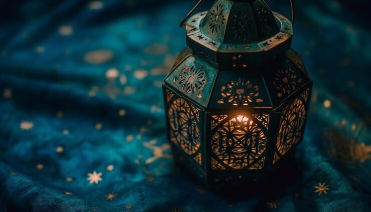 Foto gratuito lanterne luminose illuminano la notte del ramadan con la spiritualità generata dall'intelligenza artificiale