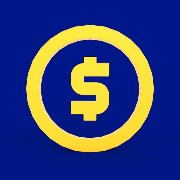 Lato anteriore del simbolo del dollaro