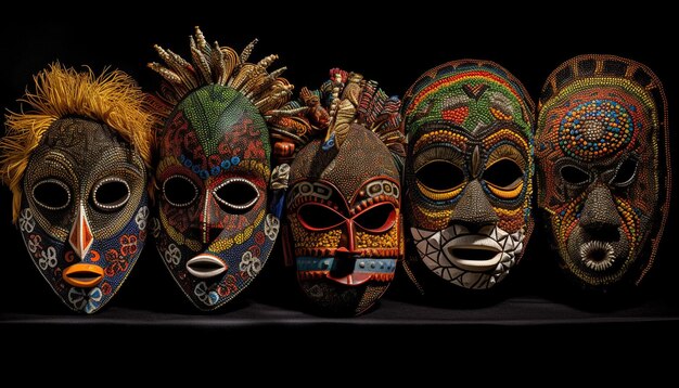 Le culture indigene celebrano la tradizione con maschere ornate generate dall'intelligenza artificiale
