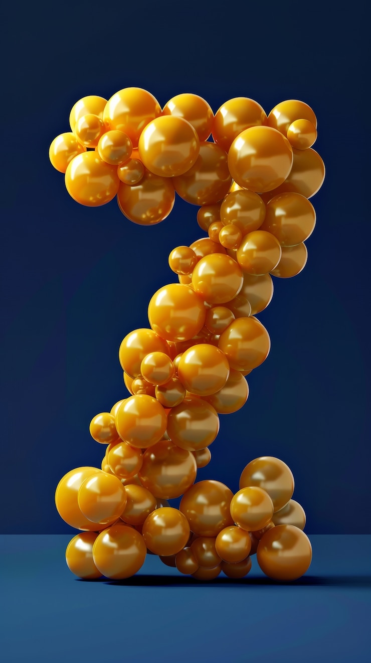 Foto gratuito lettera twist di palloncino su sfondo piatto