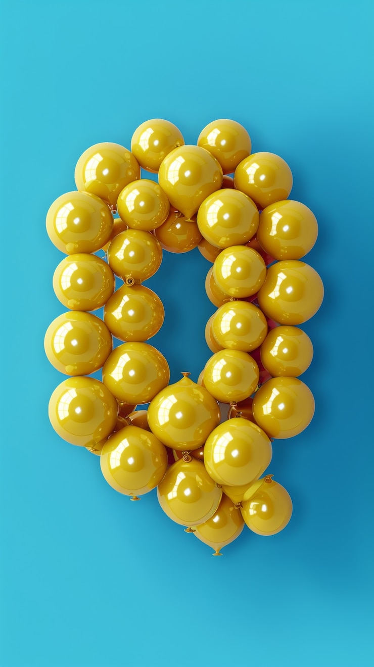 Foto gratuito lettere twist di palloncino su sfondo piatto