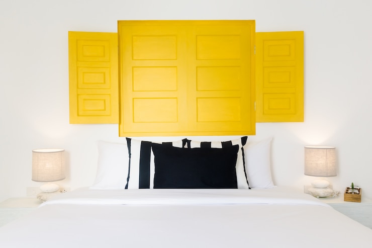 Foto gratuito letto domestica di lusso illuminazione interna