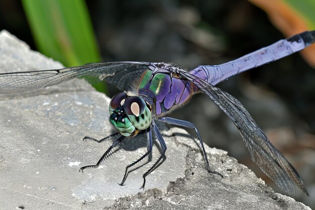 Libellula fotorealista in natura