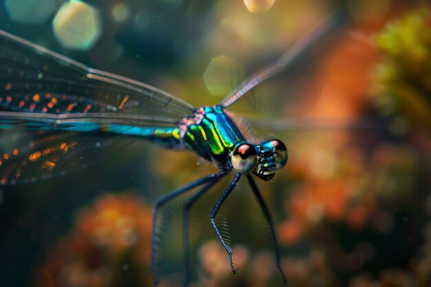 Libellula fotorealista in natura