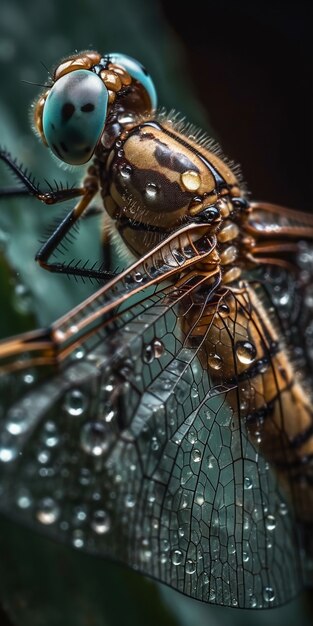 Libellula realistica in natura