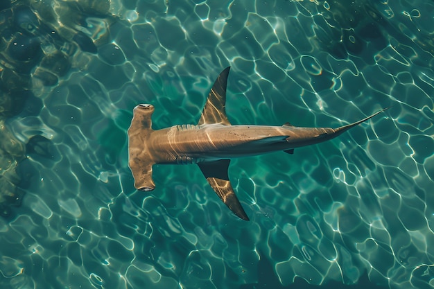 Lo squalo realistico nell'oceano