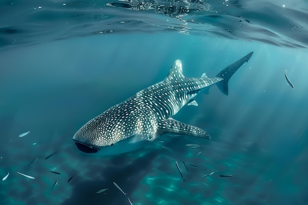 Lo squalo realistico nell'oceano