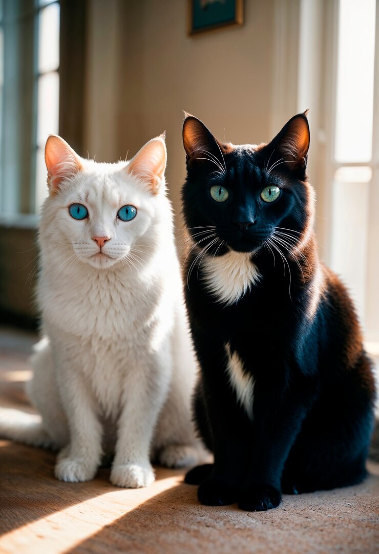 Foto gratuito lo stile di vita del gatto carino