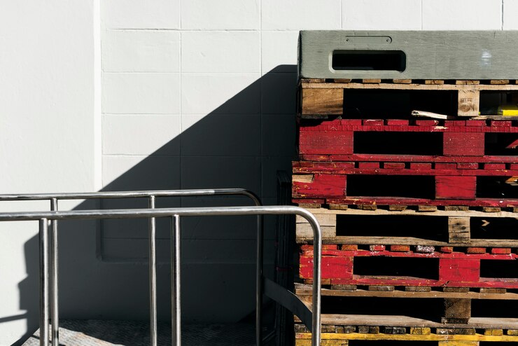 Foto gratuito logistica del carico dell'industria del trasporto merci di pallet di legno