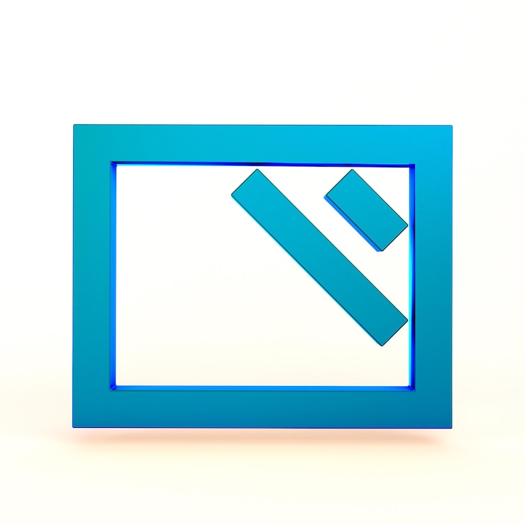 Foto gratuito logo a cornice geometrica blu astratta