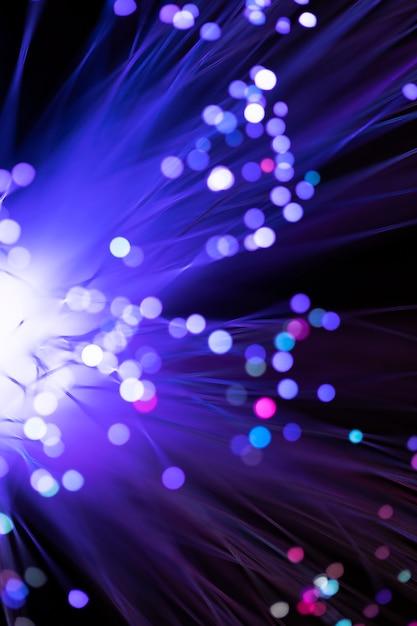 Luce viola in fibra di vetro ottica