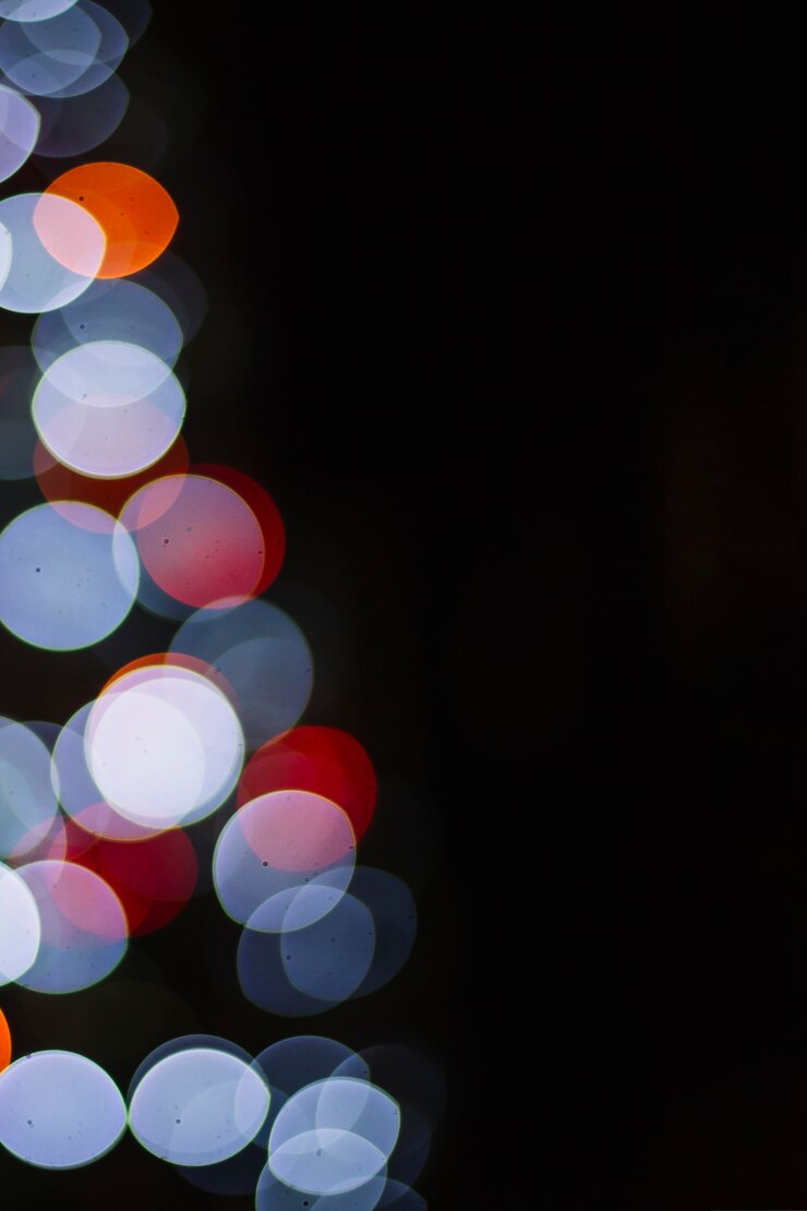 Foto gratuito luci del primo piano a natale tre