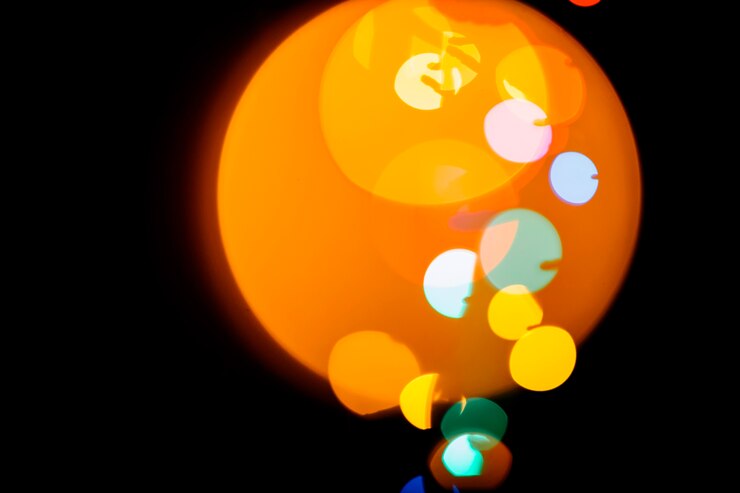 Foto gratuito luci multicolori su flash luminoso