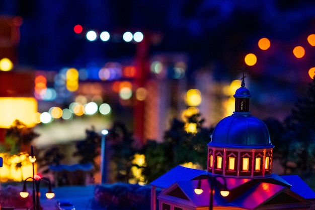 Luci notturne della città soft focus, miniatura