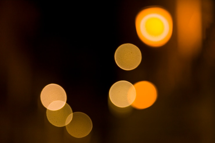 Foto gratuito luci sfocate della città