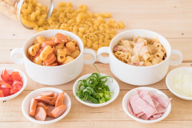 maccheroni e prosciutto