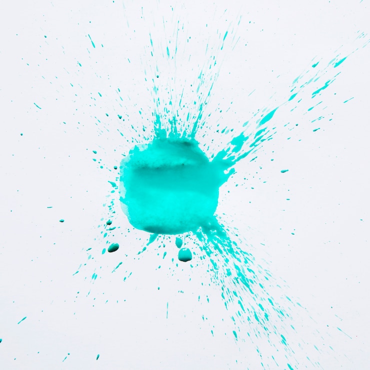 Foto gratuito macchia acquerello blu su bianco