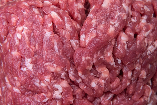 Macro dettaglio di carne macinata