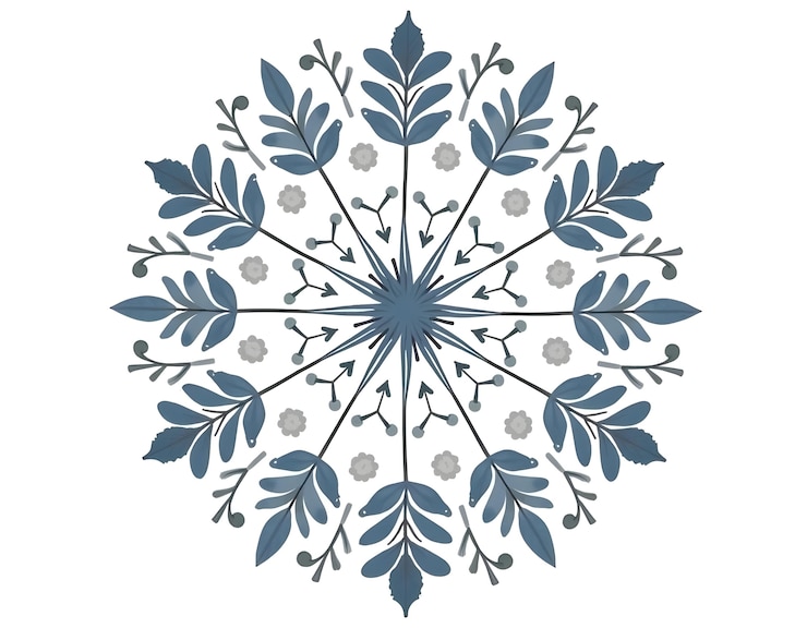 Foto gratuito mandala floreale