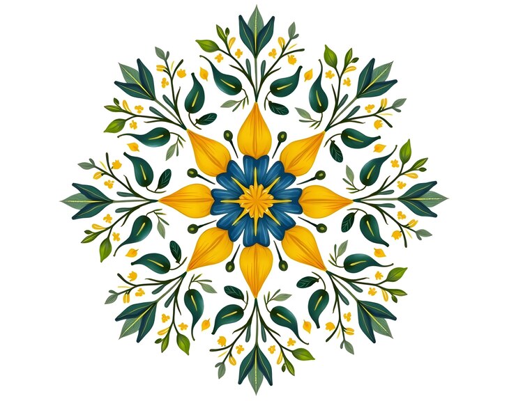 Foto gratuito mandala floreale