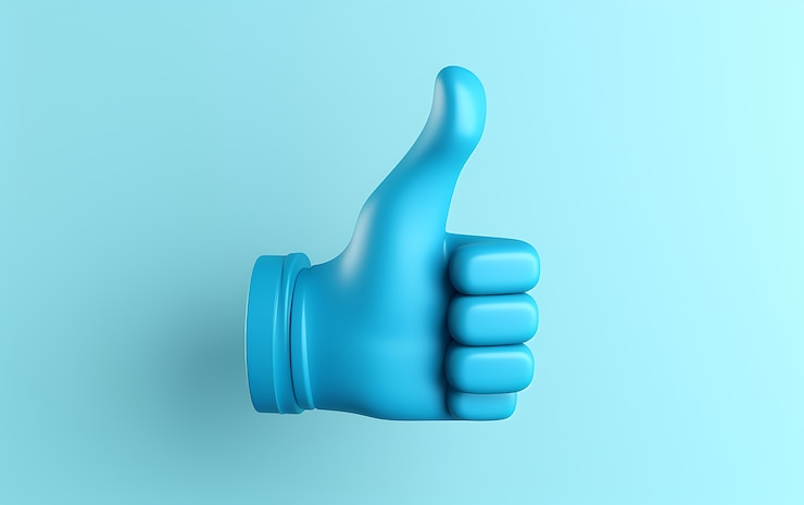 Foto gratuito mani 3d che mostrano i pollici in alto gesto