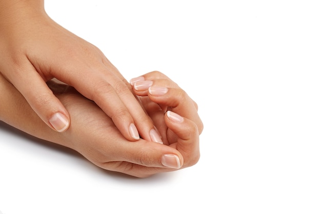 Mani femminili. Concetto di manicure