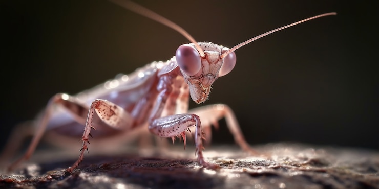 Foto gratuito mantide realistica in natura