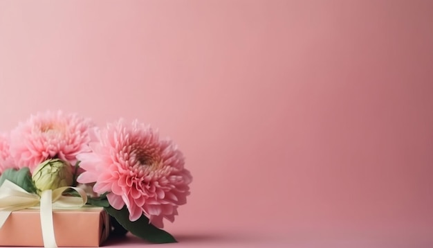 Margherite gerbera rosa in vaso regalo perfetto AI generativa