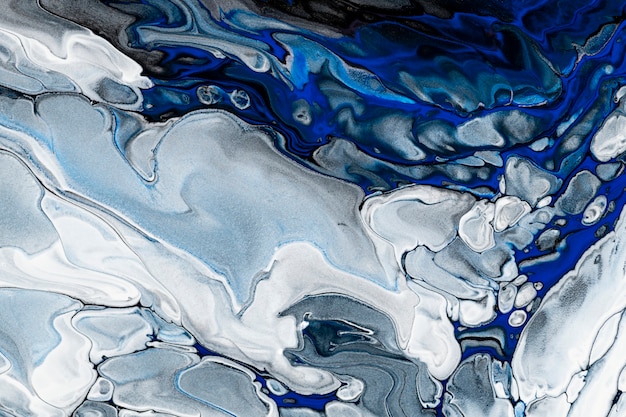 Marmo blu ricciolo sfondo astratto che scorre texture arte sperimentale
