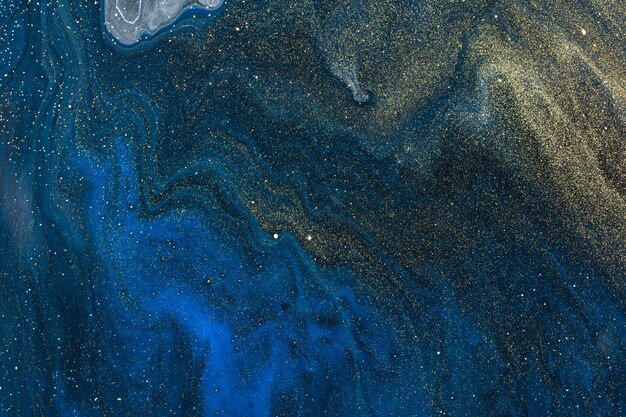 Marmo blu ricciolo sfondo astratto che scorre texture arte sperimentale