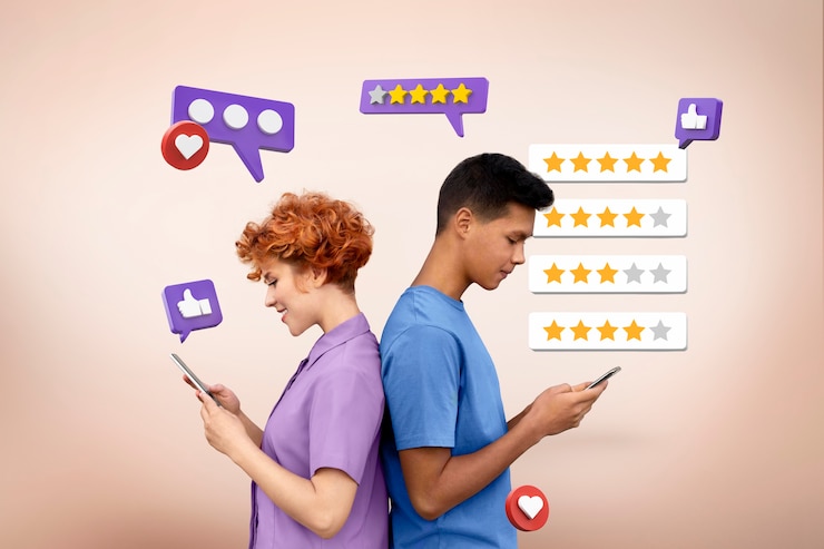Foto gratuito mediamente sparato giovani con recensioni