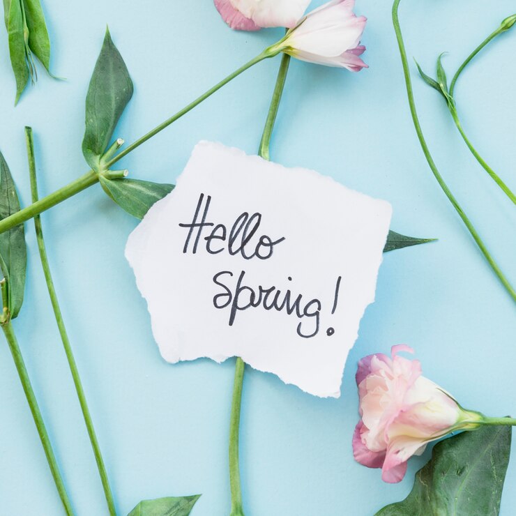 Foto gratuito messaggio carino sui fiori freschi