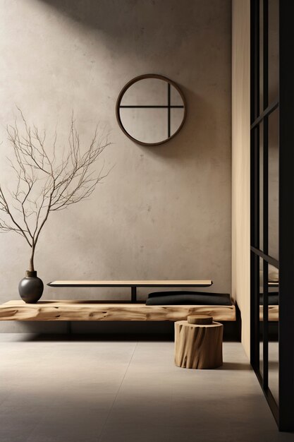 Miscela di minimal nordic interior design con lo stile wabi-sabi giapponese