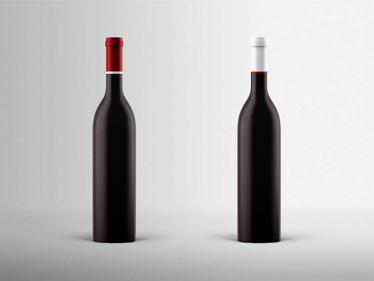 Foto gratuito mock-up della bottiglia di vino